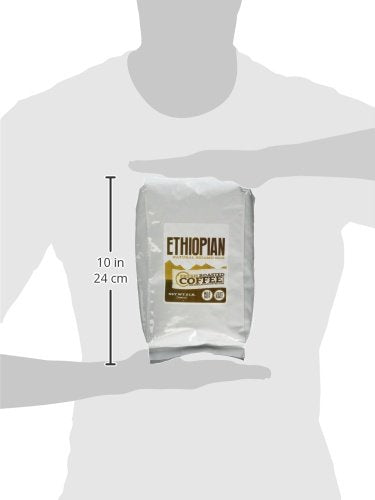 Fresh Roasted Coffee, Organic Ethiopian Sidamo Guji, 2 lb (32 oz), Light Roast, Kosher, Whole Bean