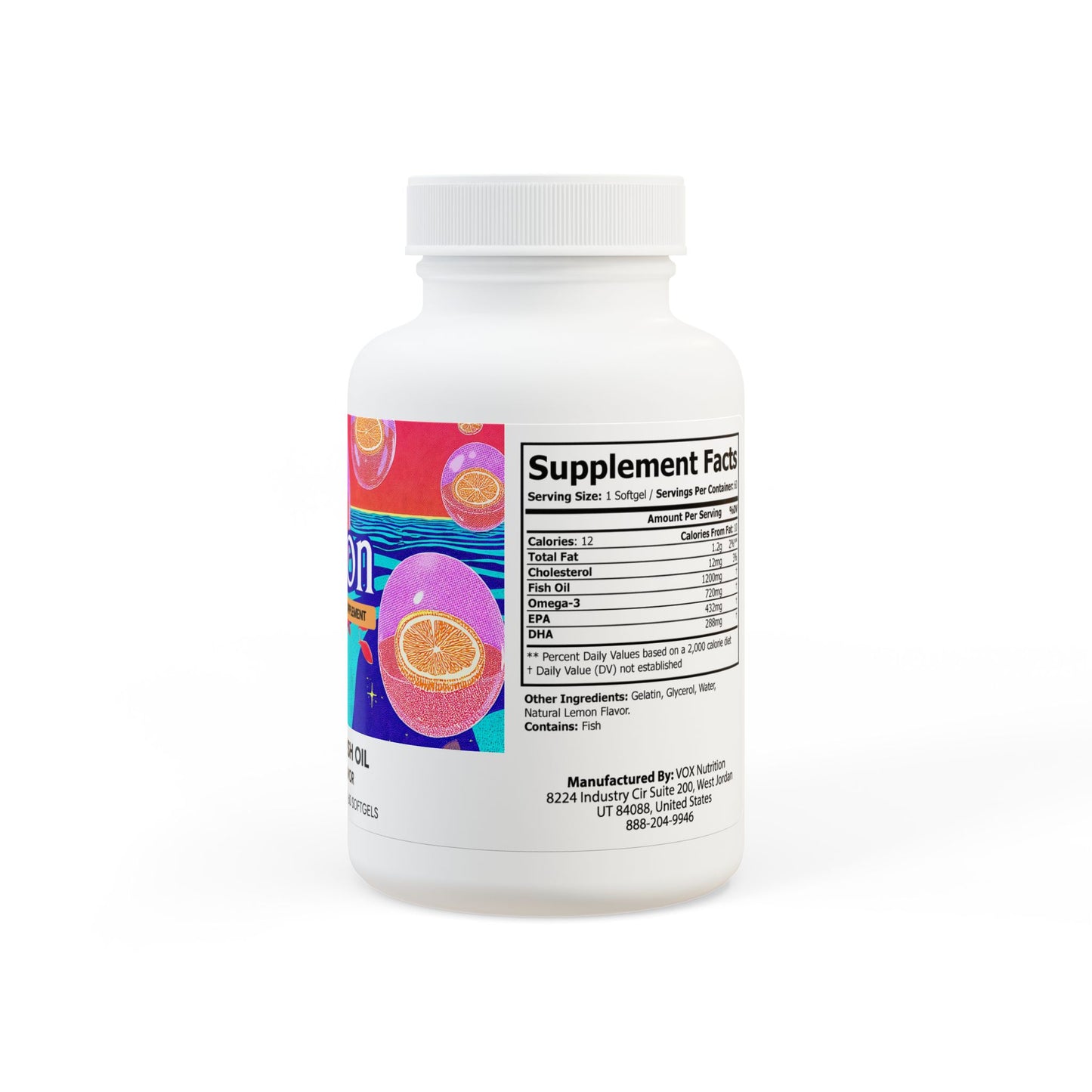 Omega 3 Fish Oil Supplement (60 Softgels)