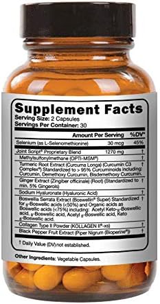 Suzy Cohen Joint Script Joint Support C3 Curcumin