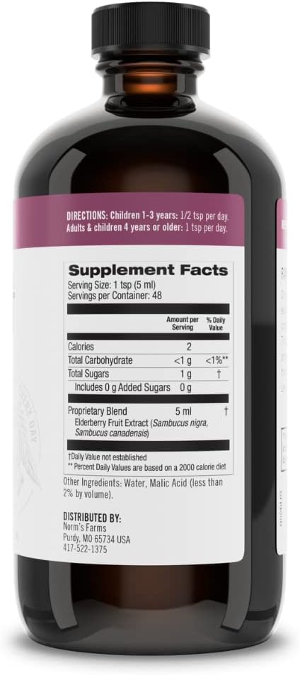 Norm's Farms American Elderberry Extract 2 8 8 Oz.