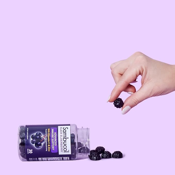 Sambucol Black Elderberry Gummies with Vitamin 30 Count, 2 Pack