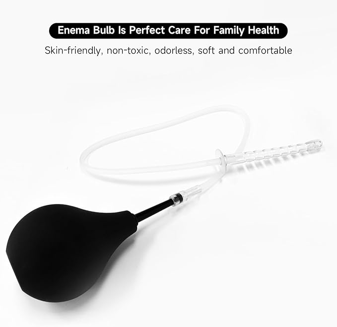 Enema Kit with 2 Reusable Nozzle 24in Hose, 7.6oz Heat