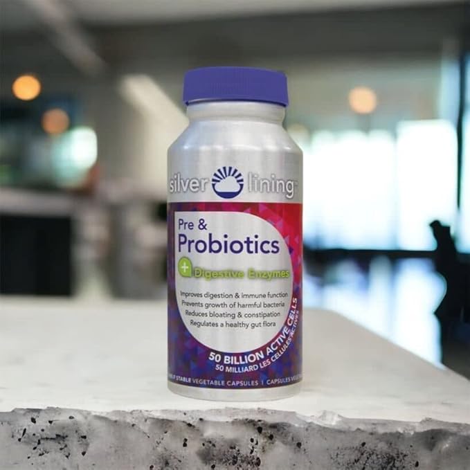 Silver Lining Pre & Probiotics + 50 Billion 120 Count 1)