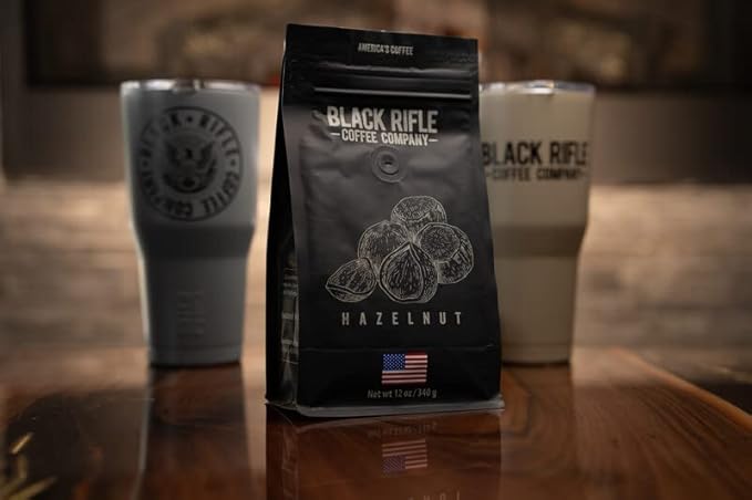 Black Rifle Coffee Company Hazelnut, Flavored Medium Roast Ground Coffee, 12 OZ Bag