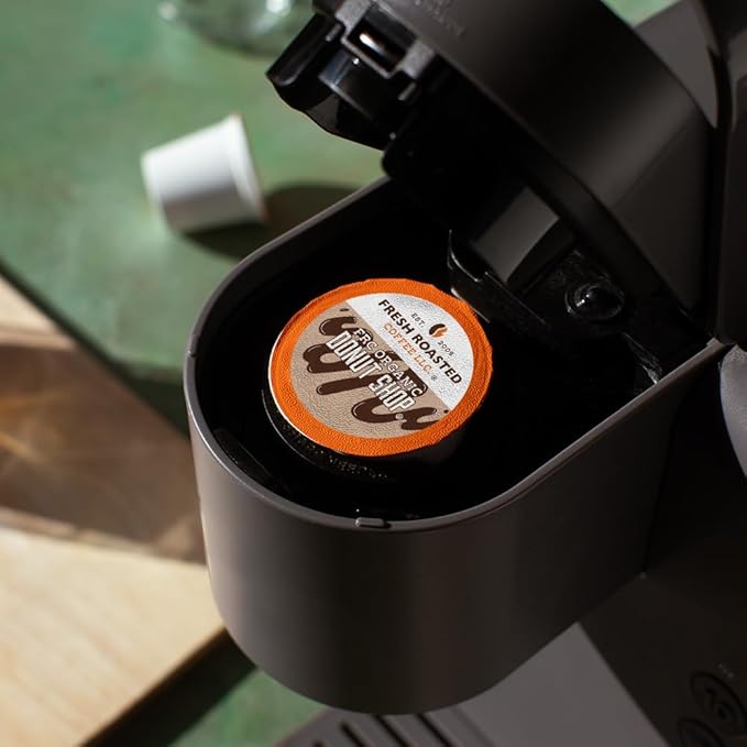 Fresh Roasted Coffee, Organic Donut Shop, Medium Roast, 24 Pods for K-Cup Brewers
