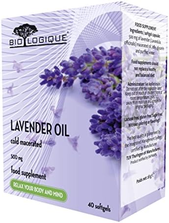 Lavender Pure Oil 500mg, 100% Pure 40 softgel