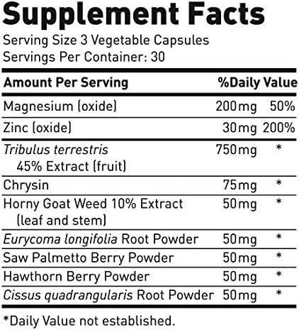 Crazy Muscle Testosterone Booster for Men 1,300mg per 90 Pills