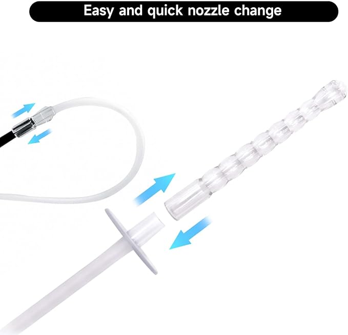 Enema Kit with 2 Reusable Nozzle 24in Hose, 7.6oz Heat