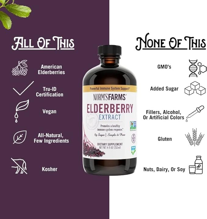 Norm's Farms American Elderberry Extract 2 8 8 Oz.