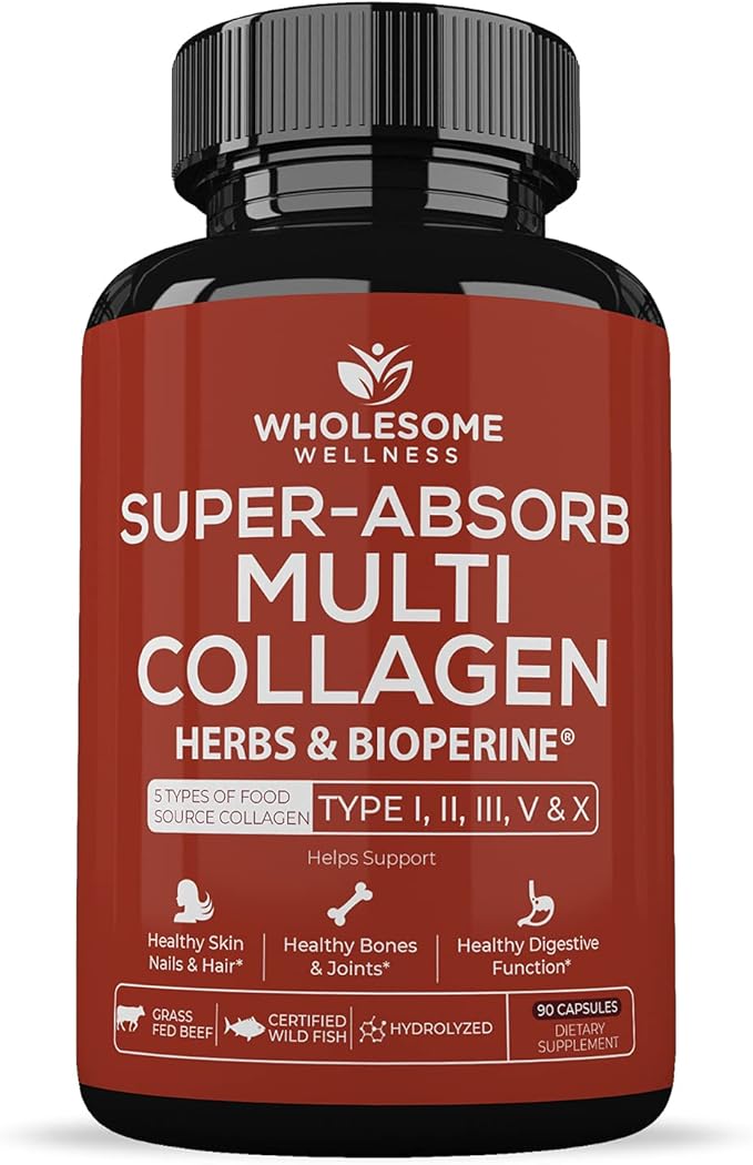 Super-Absorb Multi Collagen Pills (Type I (90 Capsules)