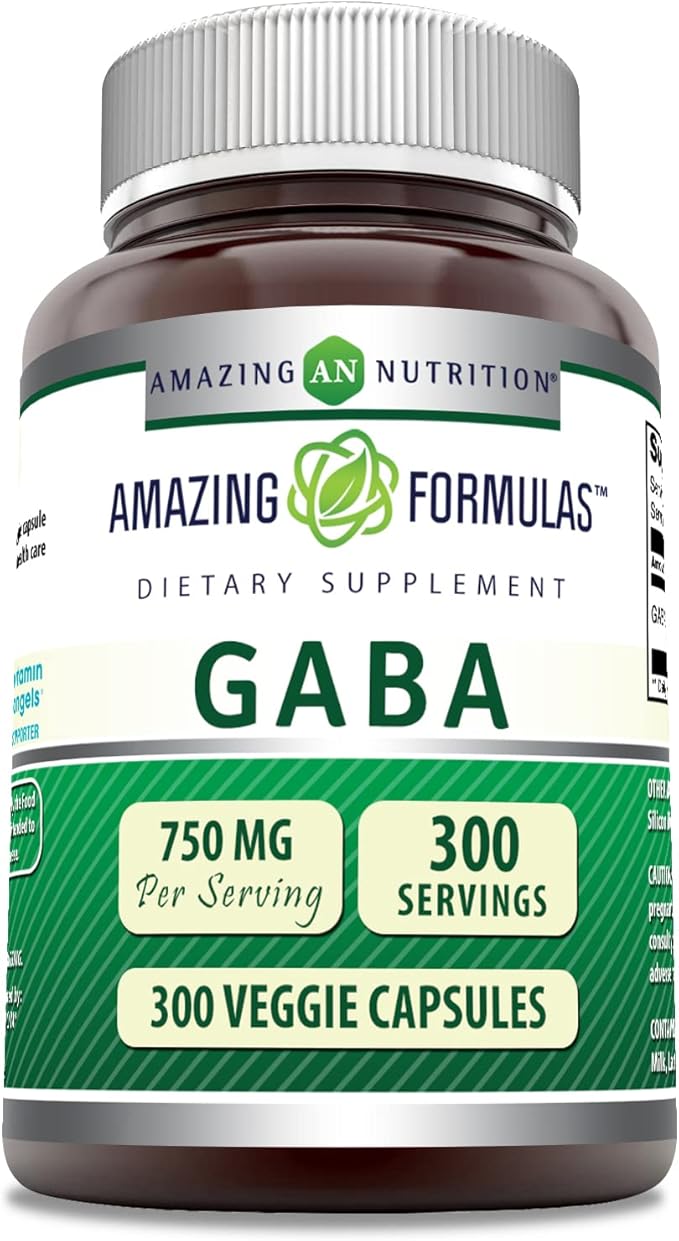 Amazing Formulas GABA 750mg Per Serving (300 Count)