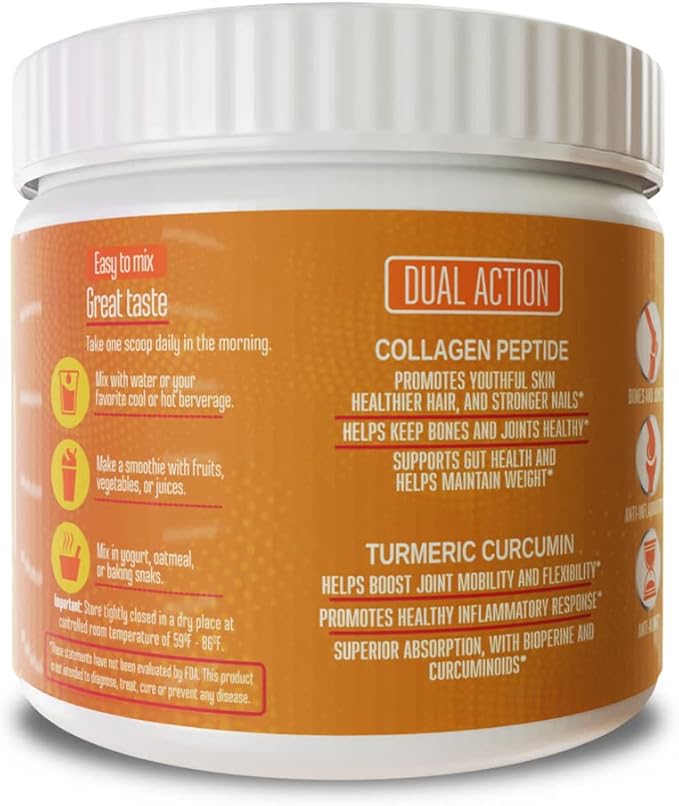 Turmeric Curcumin Collagen Powder with Vitamin 90 Servings (3)