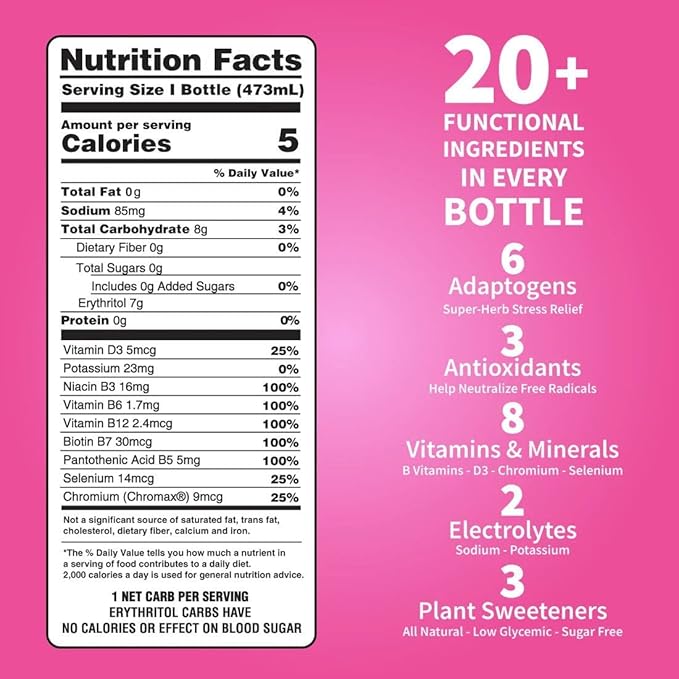 DRNX 12 Pack Adaptogenic Waters Complete 5 Calories