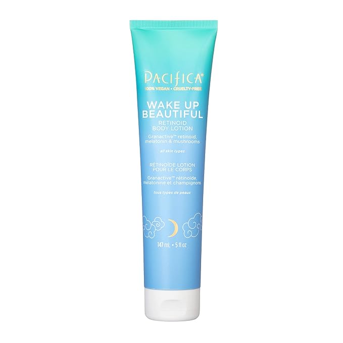 Pacifica Body Lotion Retinol Cream -Wake Up Beautiful Retinoid Renewing for Skin Elasticity Hydration & Plumpness - for Anti-Aging Fine Lines & Dry Skin Clean Vegan & Cruelty-Free Dermatologist Tested