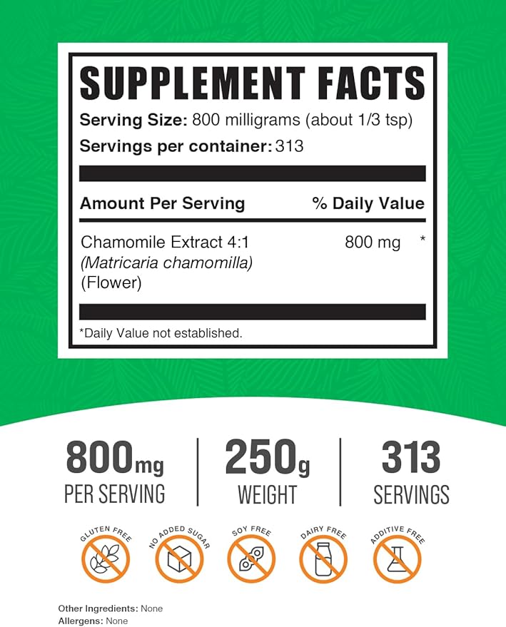 BulkSupplements.com Chamomile Extract Powder 800mg per 250g (8.8 (8.8 oz) 1)