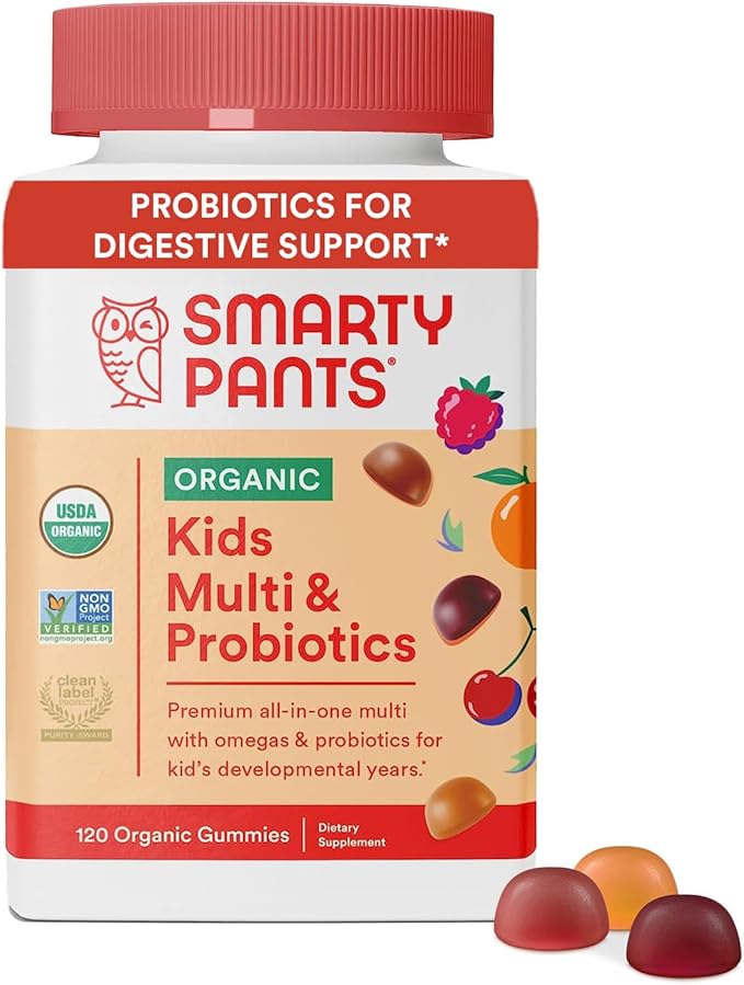 SmartyPants Organic Prenatal Vitamins for Women 3, Vitamin D3, Vitamin B12, 120 120 Count