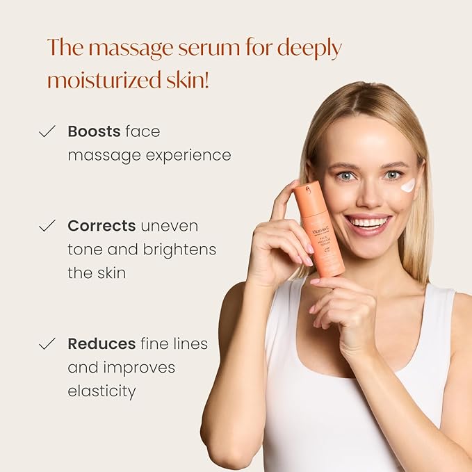 PLANTIFIQUE Korean Vitamin C Face Massage Serum - Perfect for Gua Sha Facial Tools - Collagen & Peptides for Ultimate Hydration and Anti-Aging Glow - Even Skin Tone