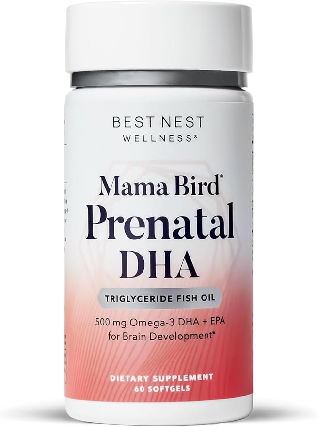 Best Nest Wellness Mama Bird Prenatal 3 DHA 500 mg 60 Ct