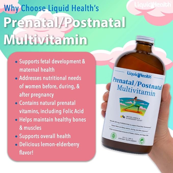 LIQUIDHEALTH Prenatal/Postnatal Multiple Liquid Women's Multivitamin (3 Pack)