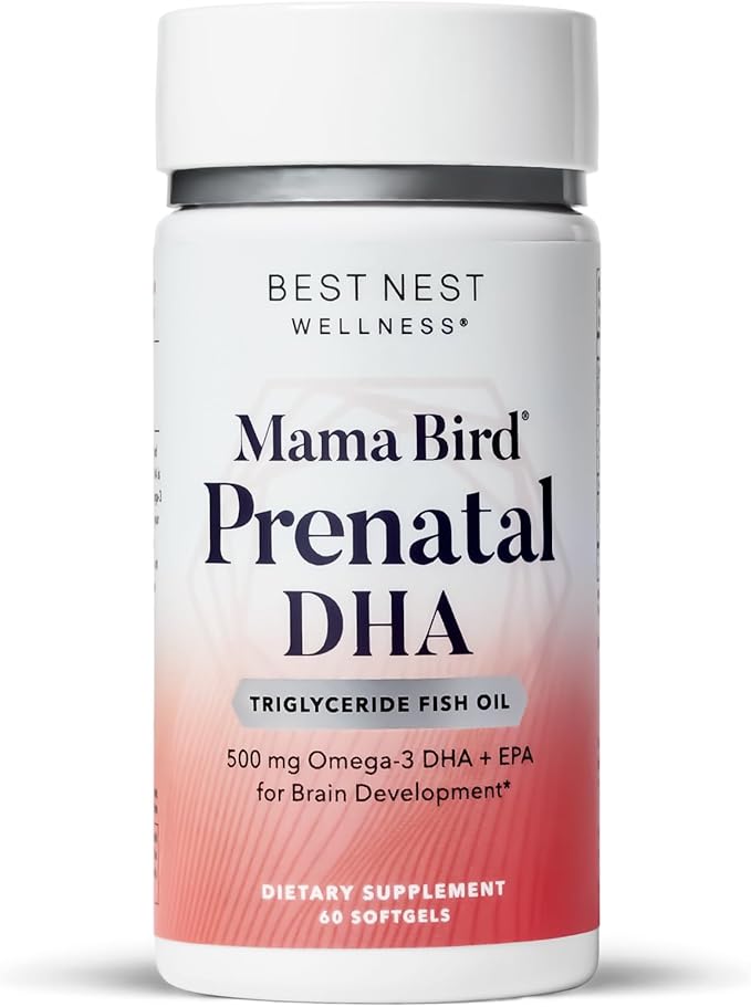 Best Nest Wellness Mama Bird Prenatal 3 DHA 500 mg 60 Ct
