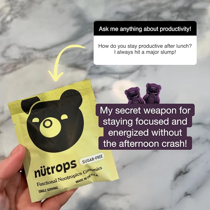 Gruns Nutrops Functional Nootropics Mushroom Gummies,