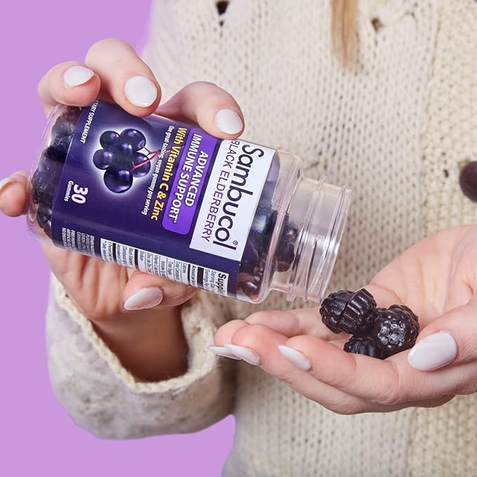 Sambucol Black Elderberry Gummies with Vitamin 30 Count, 2 Pack