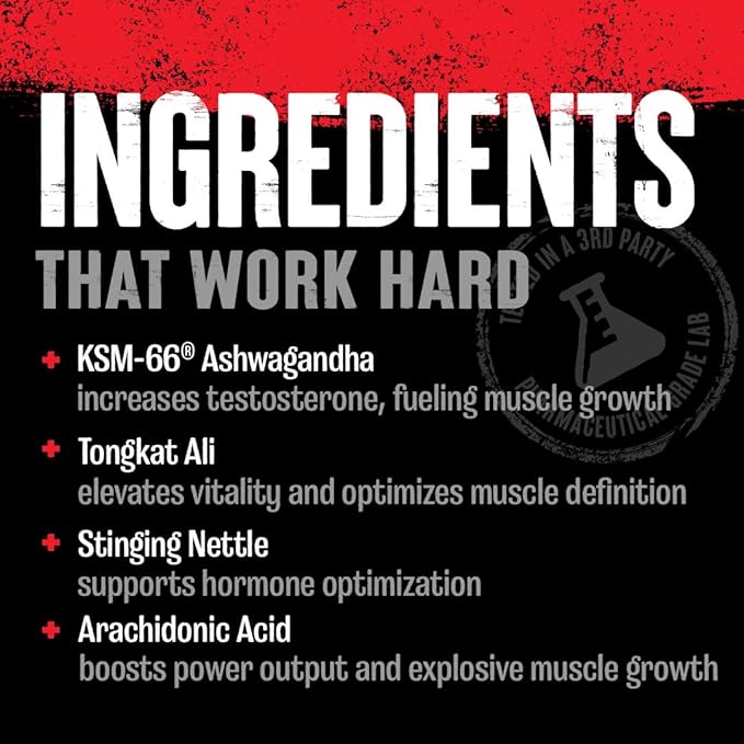 Animal Test Testosterone Booster for Men - Male Enhancing Supplement Libido Booster for Strength Athletes & Bodybuilders to Increase Stamina, Endurance, Muscle Growth, All-in-One Packs – 21 Day Cycle