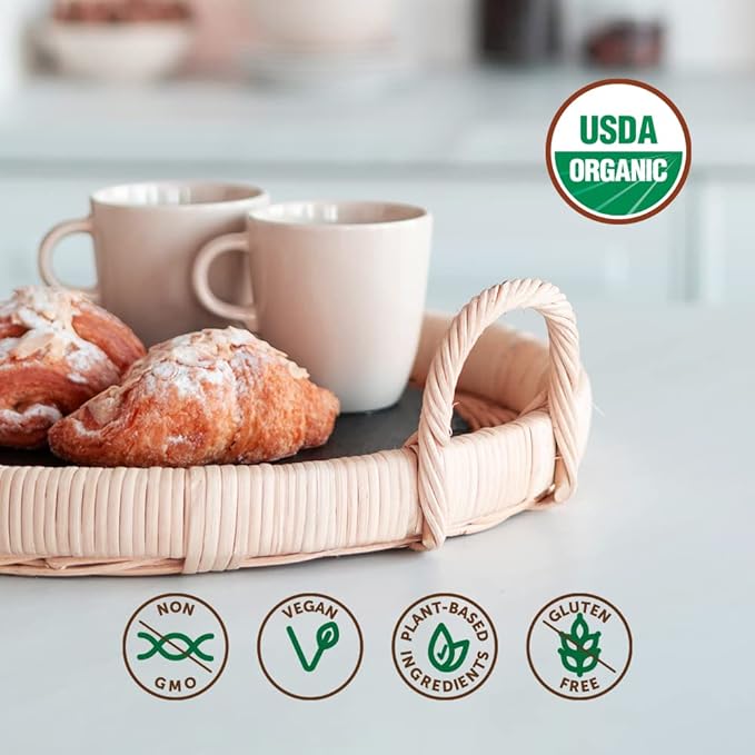 Super Organics Focus Support Coffee Brew Cups With Superfoods & Probiotics Keurig K-Cup Compatible Focus and Adaptogens Medium Roast, USDA Certified, Vegan, Non-GMO Coffee, 60ct