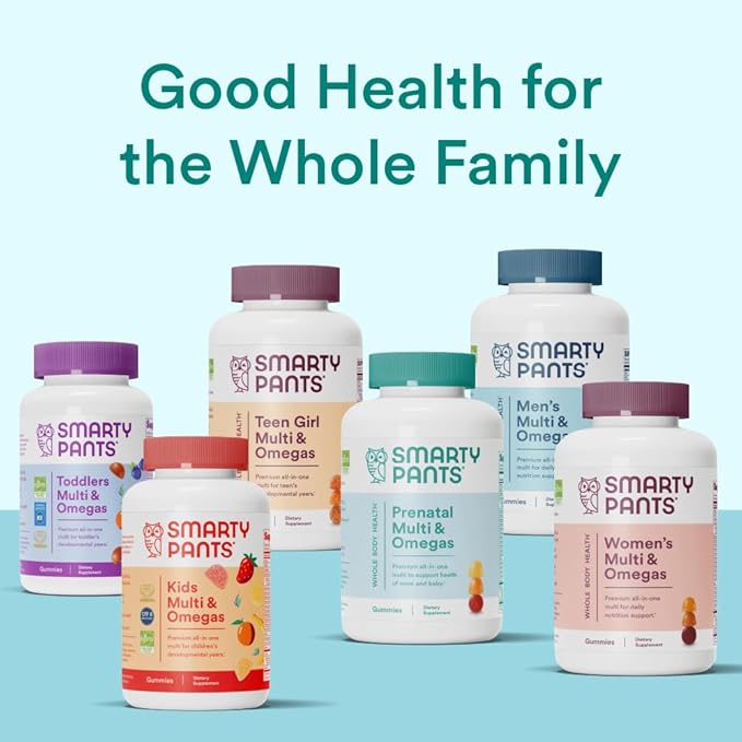 SmartyPants Prenatal Vitamins for Women, Multivitamin 3 Fish D3, C, B12, B6, B6, Vitamin 120 Count (30 Day