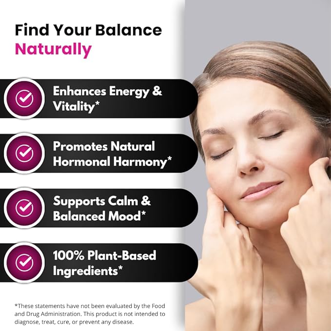 UNALTERED Hormone Balance & Mood Support for Women - Naturally Supports Hormonal Balance & Energy with Tribulus Terrestris & Red Maca Root Extract - Dietary Supplement - 90 Vegan Capsules