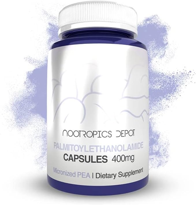 Nootropics Depot Palmitoylethanolamide Capsules | Pea | 400mg Pills | 30 Count | Promotes Healthy Inflammatory Responses