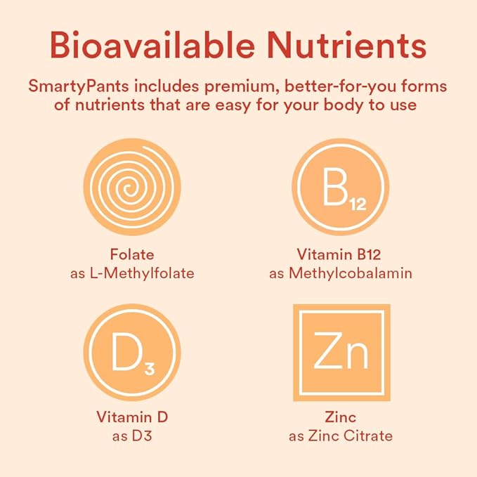 SmartyPants Organic Kids Multivitamin Gummies: Probiotics, 3 (ALA), D3, C, B12, B6, B6, Vitamin 120 Count (30 Day