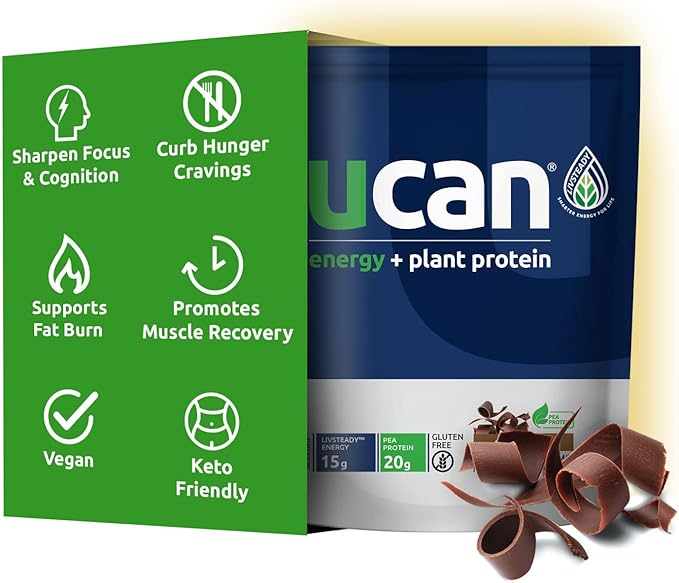 UCAN Energy + Plant Protein Powder 20g Pea -12 Servings