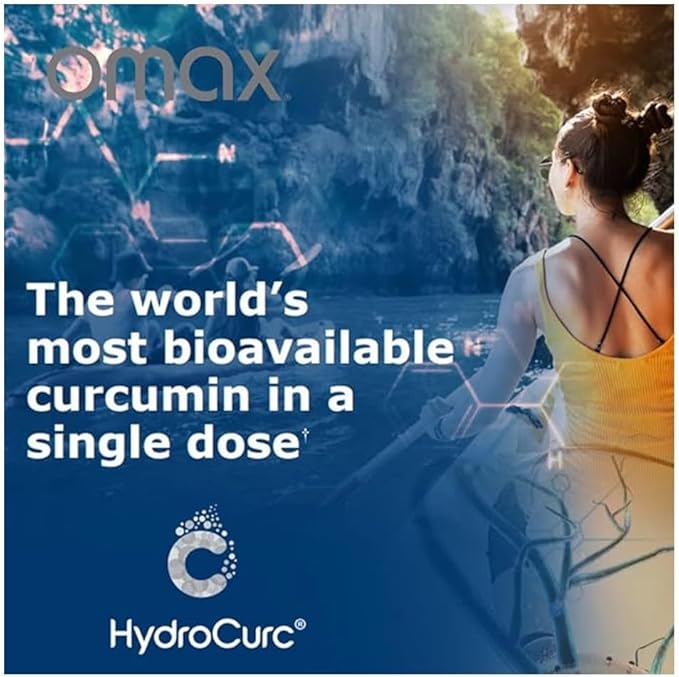 Omax3 2 Pack- HydroCurc Turmeric Curcumin Softgels, Highly Bioavailable MCT Oil Nanoparticle for Potency & Absorption, Joint Health, 120 Softgels
