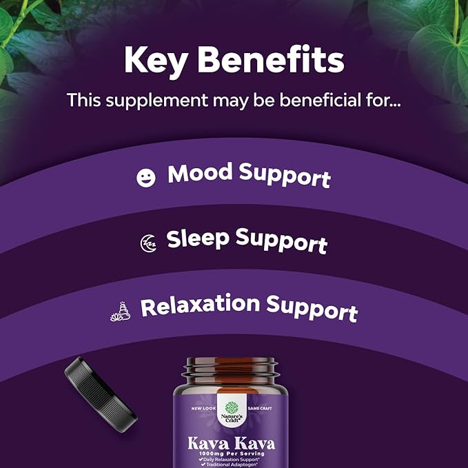 Kava Root Mood Support Supplement 1000mg Serving