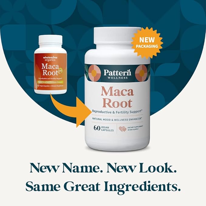 Pattern Wellness Maca Root for Men 10,000mg - 60 Vegan