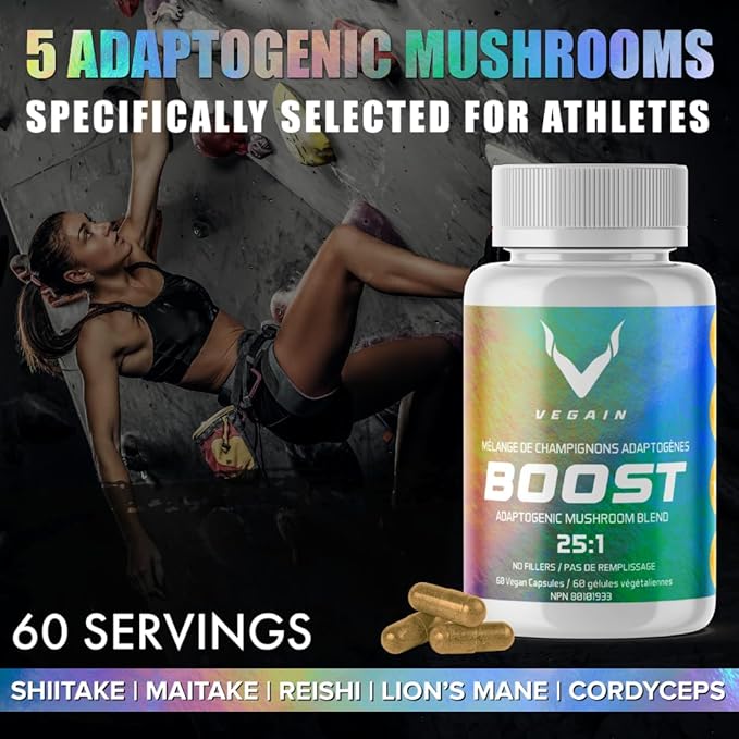 Boost Adaptogenic Mushroom Blend 60 Servings, 25:1 Extract 60 Vegan