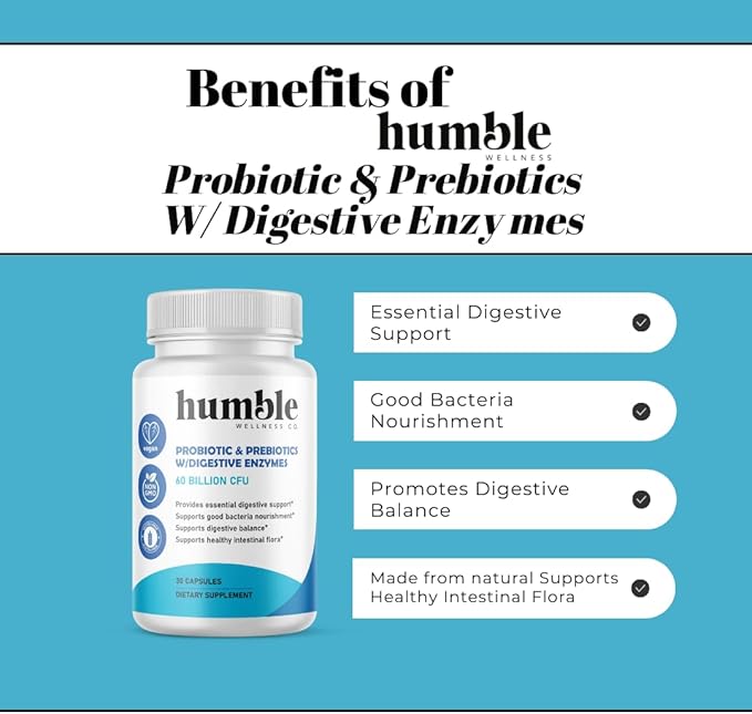 Organic Prebiotics + Probiotics Supplement 60 Billion