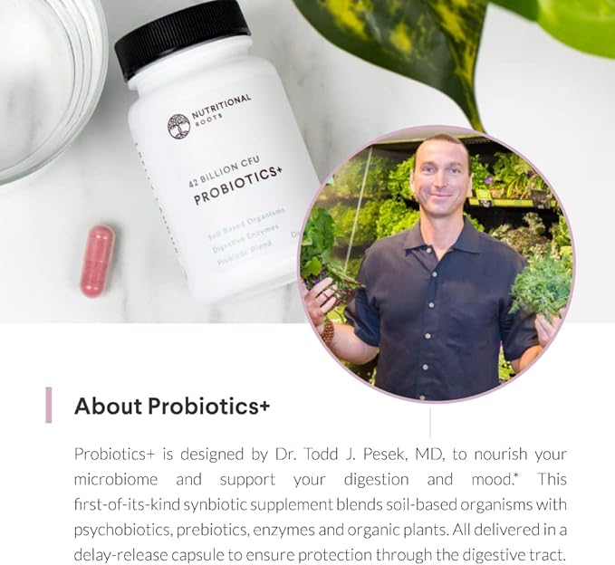 Probiotics+, Award-Winning SBO Probiotics, Organic Prebiotics, 42 Billion 30 Servings