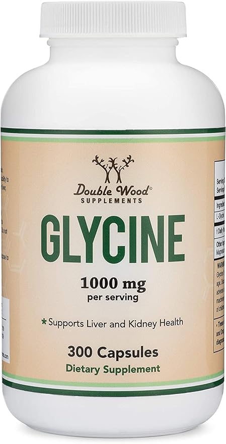 Glycine Supplement - 1,000mg Glycine Powder (300 Capsules)