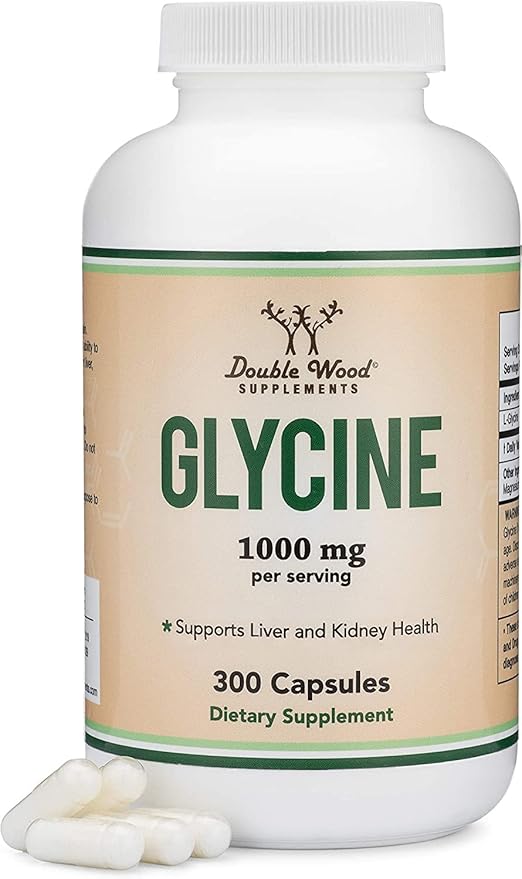 Glycine Supplement - 1,000mg Glycine Powder (300 Capsules)