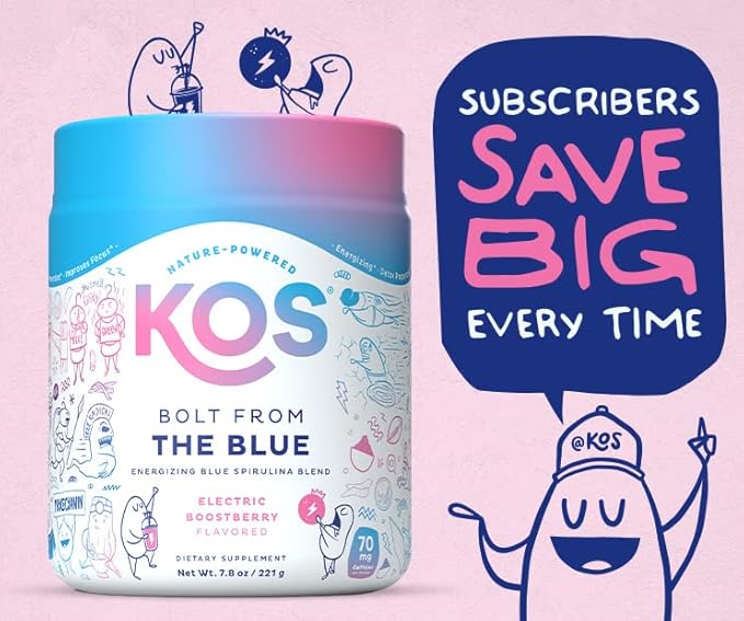 KOS Energizing Blue Spirulina Blend 28 Servings