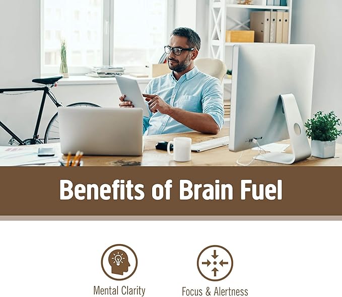 OM MUSHROOM SUPERFOOD Brain Fuel Mushroom Powder Capsules Superfood Supplement, 90 Count, 30 Days, Lion's Mane, Reishi Blend Plus Folate, Mental Clarity, Mushroom Supplement