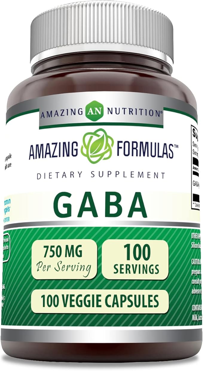 Amazing Formulas GABA 750mg Per Serving 100 Veggie