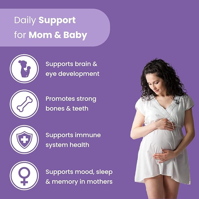 Prenatal DHA for Women 600mg + 400 IU D3 | 120 Softgels 3 Fish 300mg per