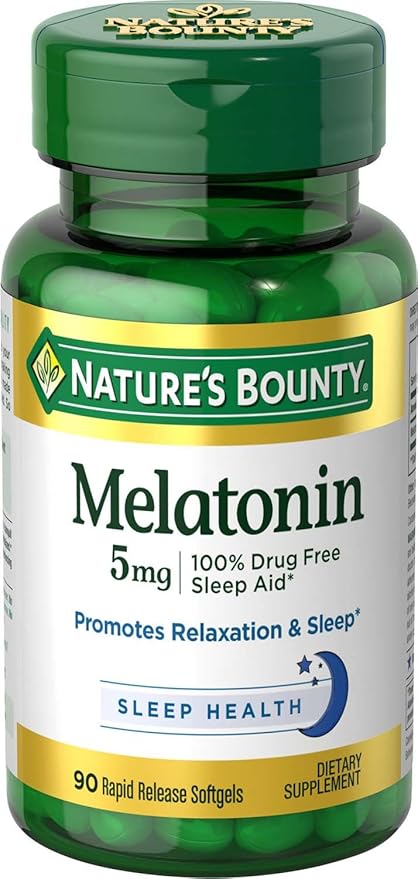Nature's Bounty Melatonin 5mg, 90 Softgels 2)