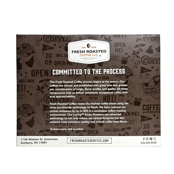 Fresh Roasted Coffee, Organic Peru, Medium Roast, Mold & Mycotoxin Tested, 72 Pods for K Cup Brewers