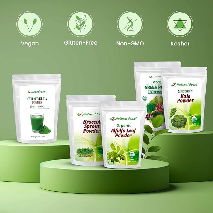 Z Natural Foods Organic Carrot Powder, Natural Superfood Powder for Vision and Heart Health, Great in Juices, Smoothies, and Recipes, Non-GMO, Vegan, Gluten-Free, Kosher, 5 lbs