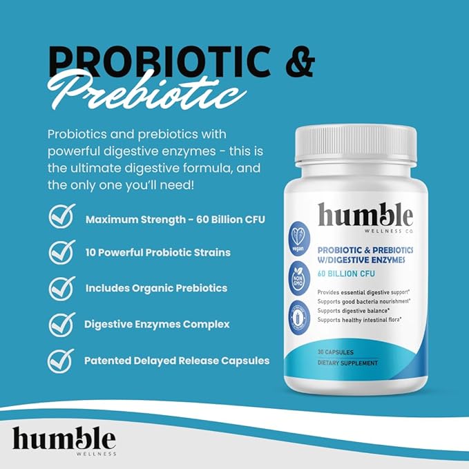 Organic Prebiotics + Probiotics Supplement 60 Billion