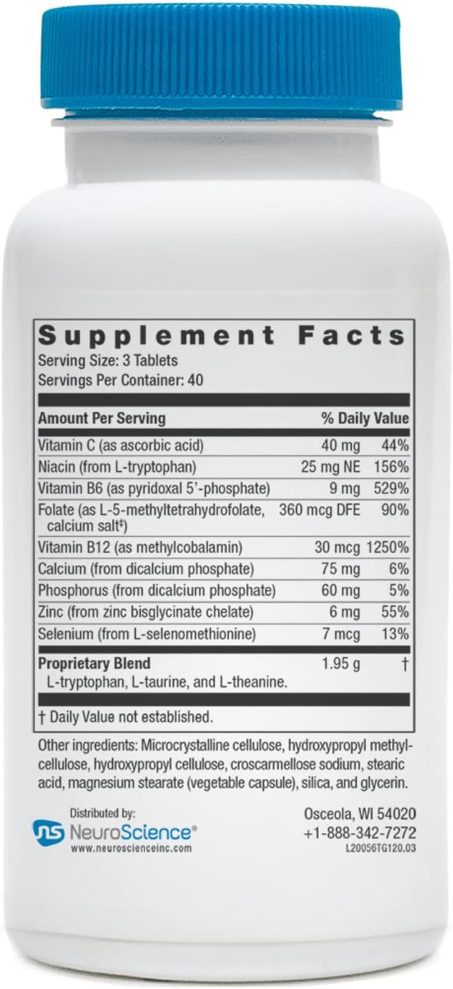 NeuroScience TravaGen - Mood Support Complex B12 Complex, (120 Capsules)